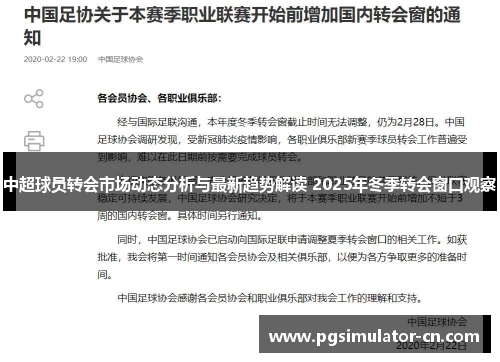 中超球员转会市场动态分析与最新趋势解读 2025年冬季转会窗口观察