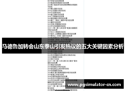 马德鲁加转会山东泰山引发热议的五大关键因素分析 马德鲁加转会山东泰山引发热议的五大关键因素分析